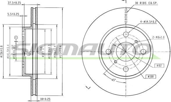 SIGMAUTO DBC166V - Disque de frein cwaw.fr