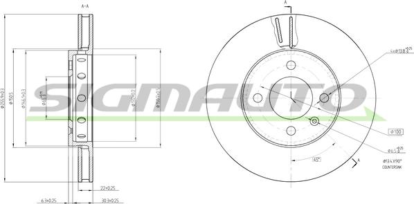 SIGMAUTO DBC184V - Disque de frein cwaw.fr