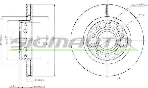 SIGMAUTO DBC181V - Disque de frein cwaw.fr