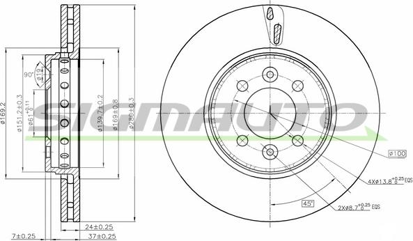 SIGMAUTO DBC350V - Disque de frein cwaw.fr