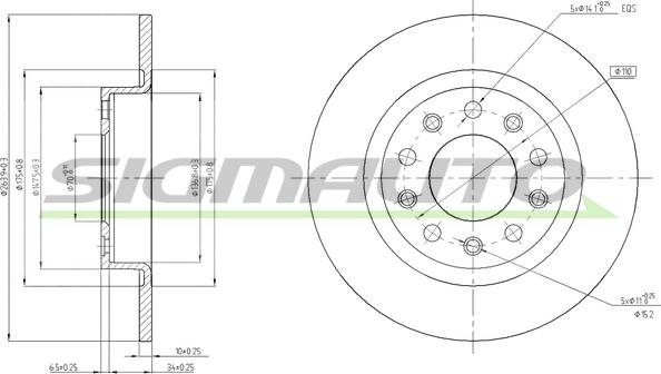 SIGMAUTO DBC333S - Disque de frein cwaw.fr