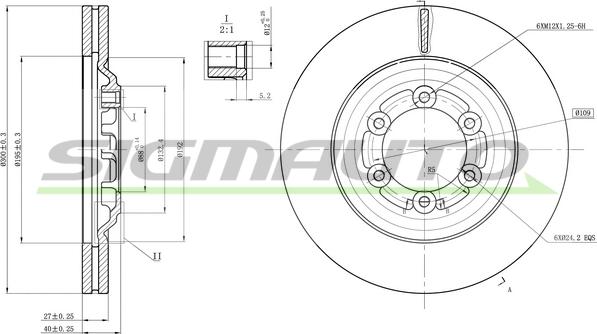 SIGMAUTO DBC372V - Disque de frein cwaw.fr