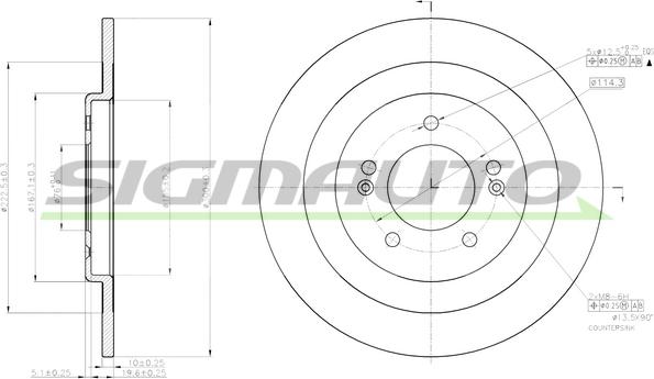 SIGMAUTO DBC201S - Disque de frein cwaw.fr