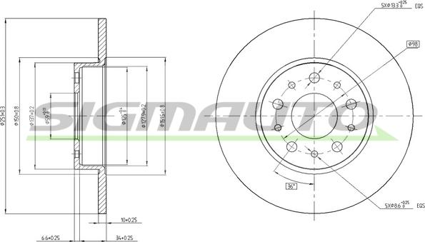 SIGMAUTO DBC286S - Disque de frein cwaw.fr