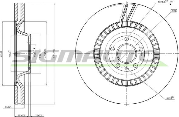 SIGMAUTO DBC222V - Disque de frein cwaw.fr