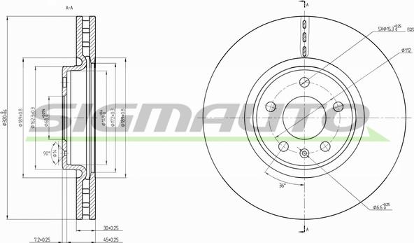 SIGMAUTO DBC761V - Disque de frein cwaw.fr