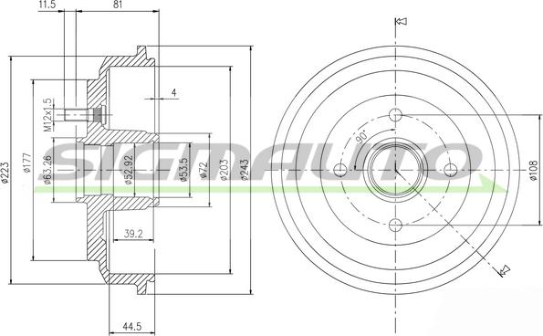 SIGMAUTO DR5644 - Tambour de frein cwaw.fr