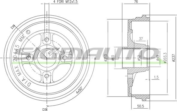 SIGMAUTO DR5652 - Tambour de frein cwaw.fr