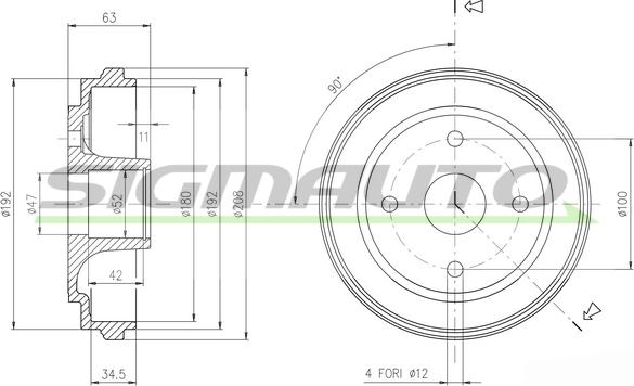 SIGMAUTO DR5603 - Tambour de frein cwaw.fr