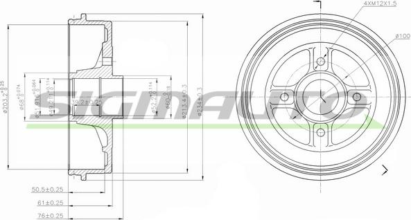 SIGMAUTO DR5396 - Tambour de frein cwaw.fr