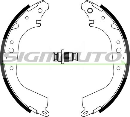 SIGMAUTO SFA555 - Jeu de mâchoires de frein cwaw.fr