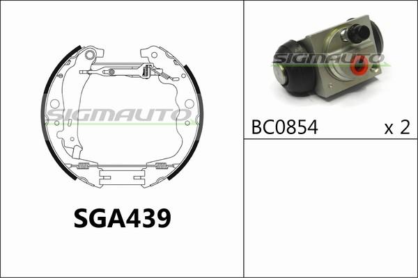 SIGMAUTO SGA439 - Jeu de mâchoires de frein cwaw.fr