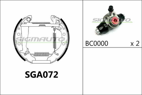SIGMAUTO SGA072 - Jeu de mâchoires de frein cwaw.fr