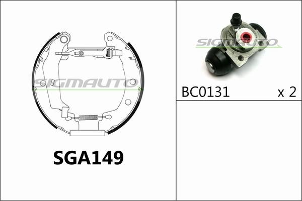 SIGMAUTO SGA149 - Jeu de mâchoires de frein cwaw.fr