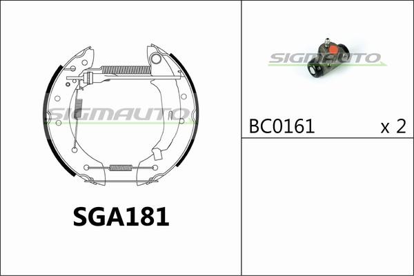 SIGMAUTO SGA181 - Jeu de mâchoires de frein cwaw.fr