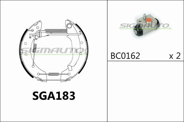 SIGMAUTO SGA183 - Jeu de mâchoires de frein cwaw.fr