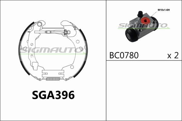 SIGMAUTO SGA396 - Jeu de mâchoires de frein cwaw.fr