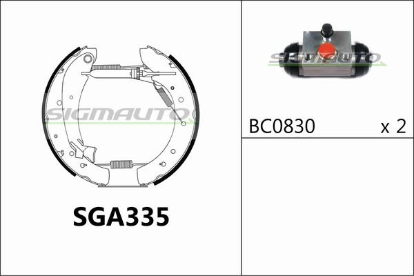 SIGMAUTO SGA335 - Jeu de mâchoires de frein cwaw.fr