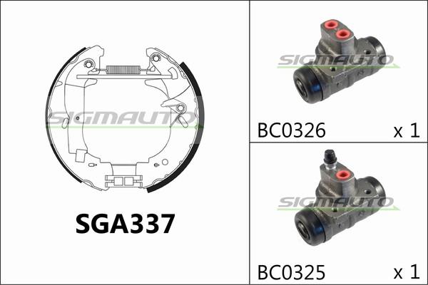 SIGMAUTO SGA337 - Jeu de mâchoires de frein cwaw.fr