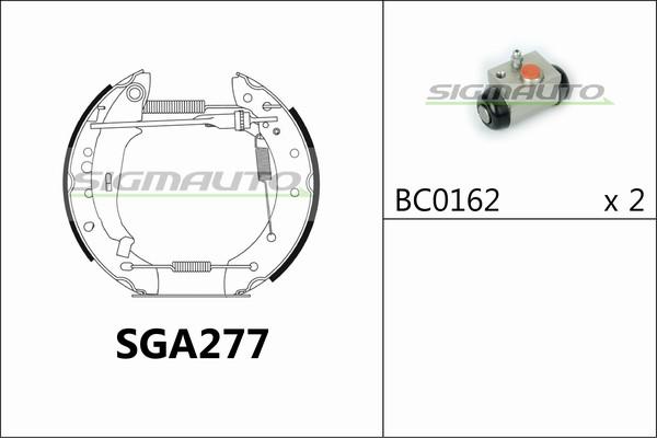 SIGMAUTO SGA277 - Jeu de mâchoires de frein cwaw.fr