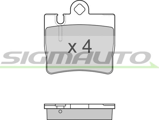 SIGMAUTO SPA999 - Kit de plaquettes de frein, frein à disque cwaw.fr