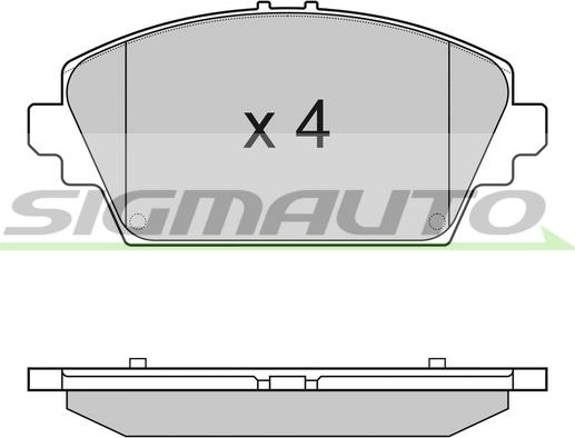 SIGMAUTO SPA945 - Kit de plaquettes de frein, frein à disque cwaw.fr