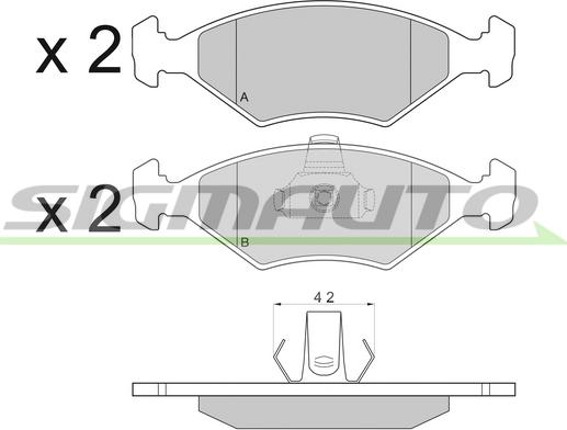 SIGMAUTO SPA959 - Kit de plaquettes de frein, frein à disque cwaw.fr