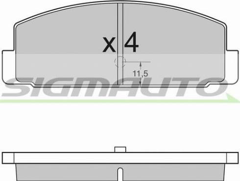 SIGMAUTO SPA954 - Kit de plaquettes de frein, frein à disque cwaw.fr