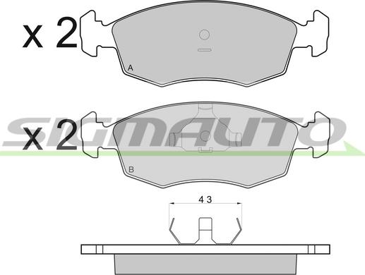 SIGMAUTO SPA950 - Kit de plaquettes de frein, frein à disque cwaw.fr