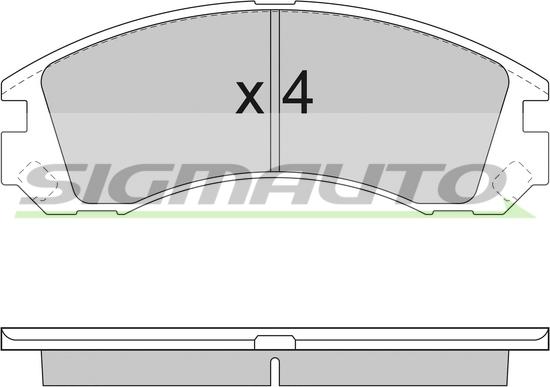 SIGMAUTO SPA953 - Kit de plaquettes de frein, frein à disque cwaw.fr