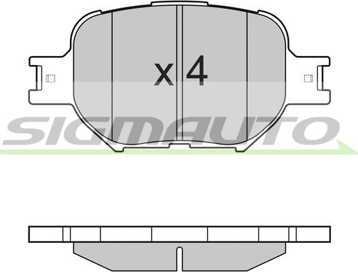 SIGMAUTO SPA963 - Kit de plaquettes de frein, frein à disque cwaw.fr