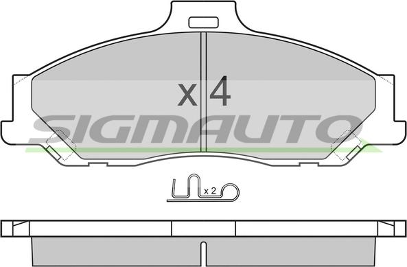 SIGMAUTO SPA905 - Kit de plaquettes de frein, frein à disque cwaw.fr