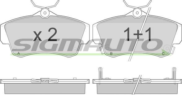 SIGMAUTO SPA908 - Kit de plaquettes de frein, frein à disque cwaw.fr