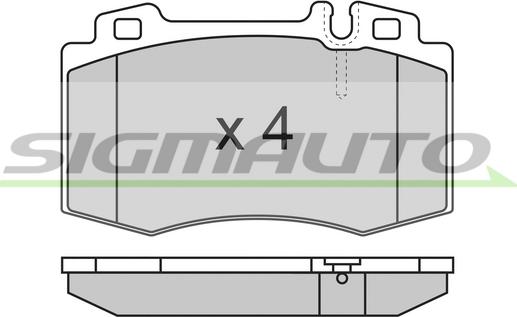 SIGMAUTO SPA986 - Kit de plaquettes de frein, frein à disque cwaw.fr
