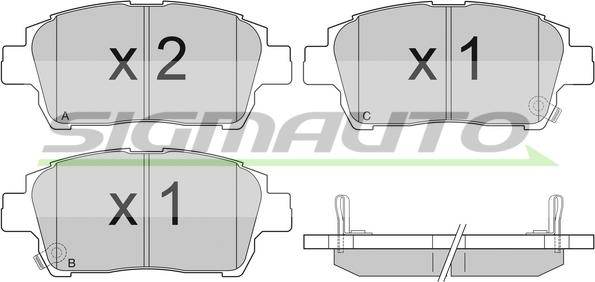 SIGMAUTO SPA931 - Kit de plaquettes de frein, frein à disque cwaw.fr