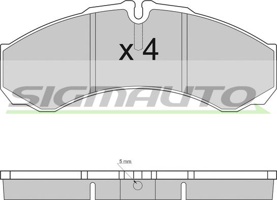 SIGMAUTO SPA925TR - Kit de plaquettes de frein, frein à disque cwaw.fr