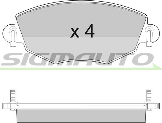 SIGMAUTO SPA926 - Kit de plaquettes de frein, frein à disque cwaw.fr