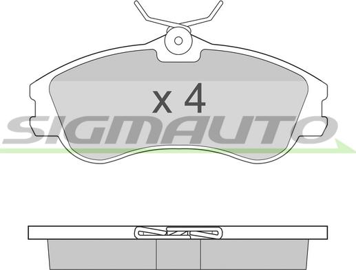 SIGMAUTO SPA921 - Kit de plaquettes de frein, frein à disque cwaw.fr