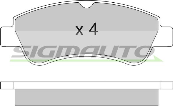 SIGMAUTO SPA928 - Kit de plaquettes de frein, frein à disque cwaw.fr