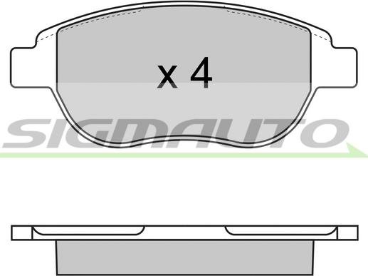 SIGMAUTO SPA972 - Kit de plaquettes de frein, frein à disque cwaw.fr