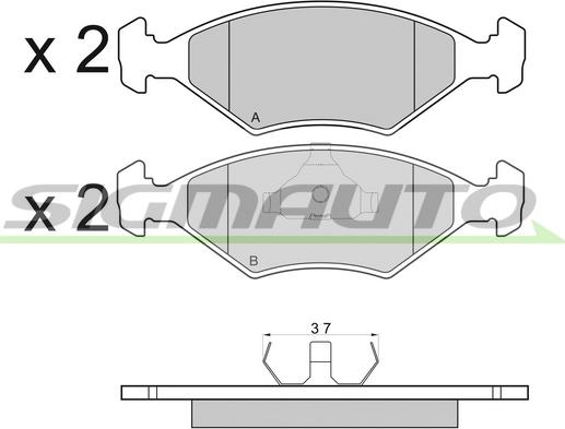 Protechnic PRP1375 - Kit de plaquettes de frein, frein à disque cwaw.fr