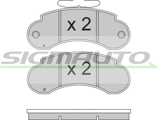 SIGMAUTO SPA490 - Kit de plaquettes de frein, frein à disque cwaw.fr