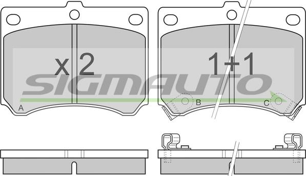 SIGMAUTO SPA491 - Kit de plaquettes de frein, frein à disque cwaw.fr