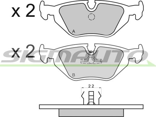 SIGMAUTO SPA498 - Kit de plaquettes de frein, frein à disque cwaw.fr