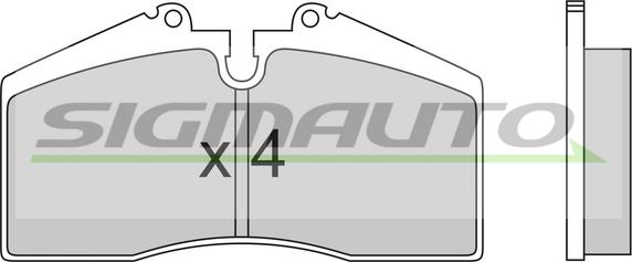 SIGMAUTO SPA449 - Kit de plaquettes de frein, frein à disque cwaw.fr