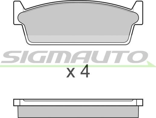 SIGMAUTO SPA440 - Kit de plaquettes de frein, frein à disque cwaw.fr