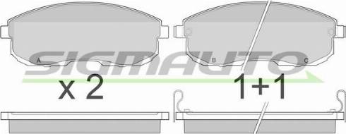 SIGMAUTO SPA443 - Kit de plaquettes de frein, frein à disque cwaw.fr