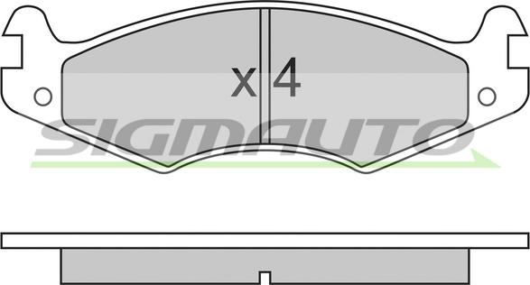 SIGMAUTO SPA459 - Kit de plaquettes de frein, frein à disque cwaw.fr