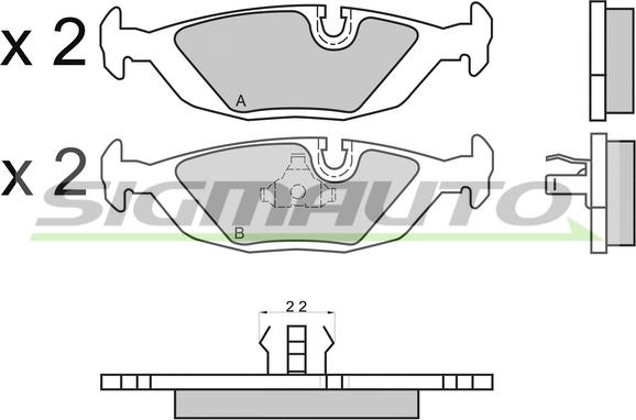 SIGMAUTO SPA456 - Kit de plaquettes de frein, frein à disque cwaw.fr