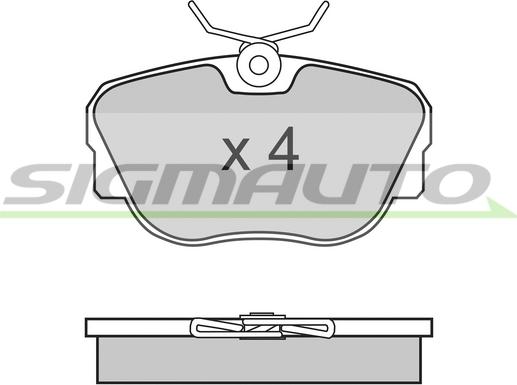 SIGMAUTO SPA451 - Kit de plaquettes de frein, frein à disque cwaw.fr